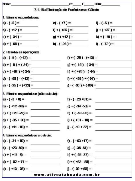 jogos de sinais exercícios PDF